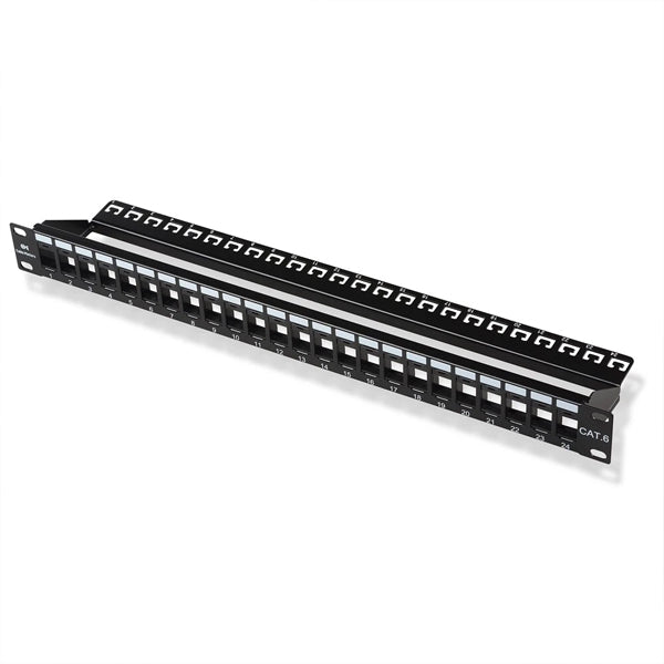 Cable Matters 1U 24 Port Cat 6 Keystone Patch Panel with Cable Management Cable Matters